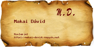 Makai Dávid névjegykártya