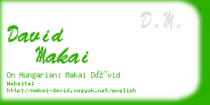 david makai business card